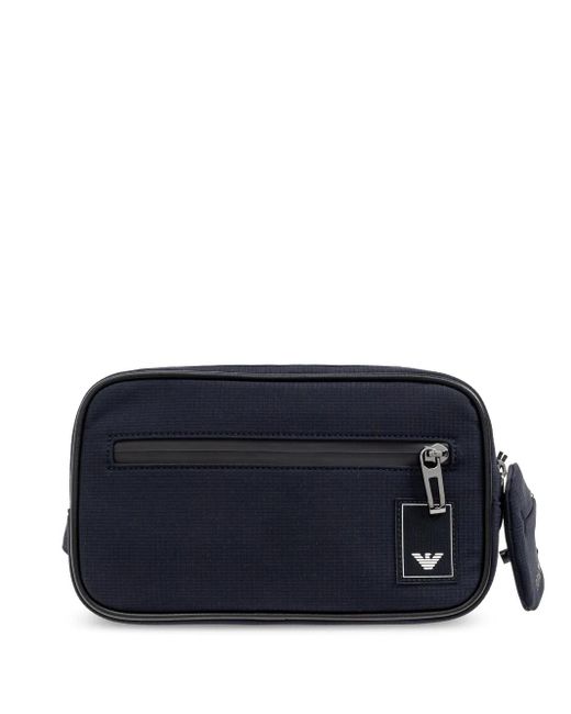 Emporio Armani Kuriertasche mit Logo-Patch in Blue für Herren