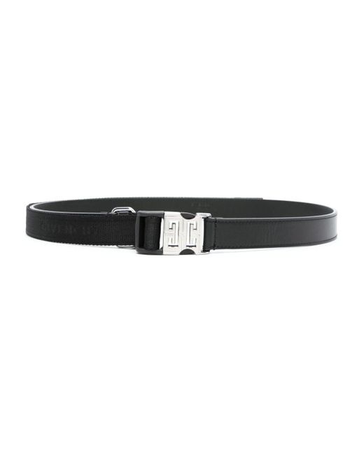 Givenchy Black 4g Logo-buckle Leather Belt for men