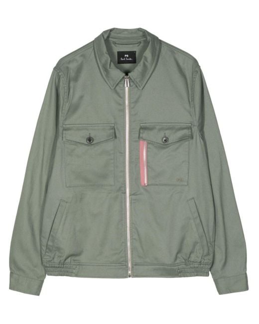 PS by Paul Smith Green Zip Workwear Jacket for men