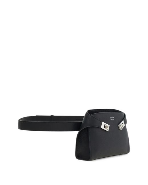 Ferragamo Black Hug Belt Bag for men