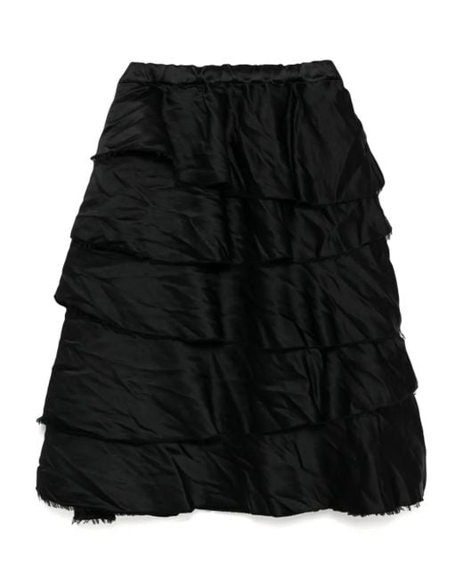 COMME DES GARÇON BLACK Layered Skirt Black