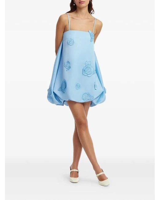 LEO LIN Blue Patsy Floral Mini Dress
