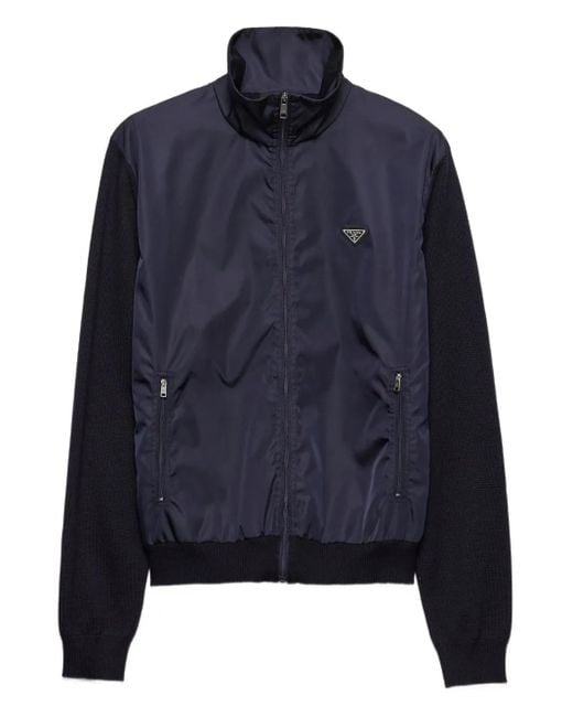 メンズ Prada ジップアップ カーディガン Blue