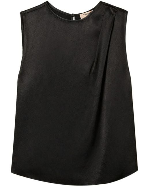 Twinset Black Satin Blouse