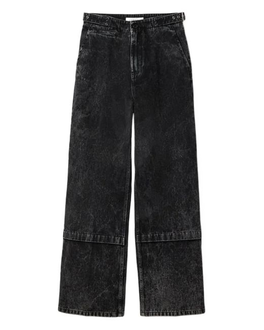 Lanvin Black Acid-Wash Trousers for men