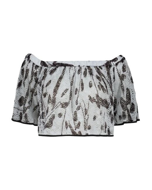 Missoni オープンニット トップ Gray