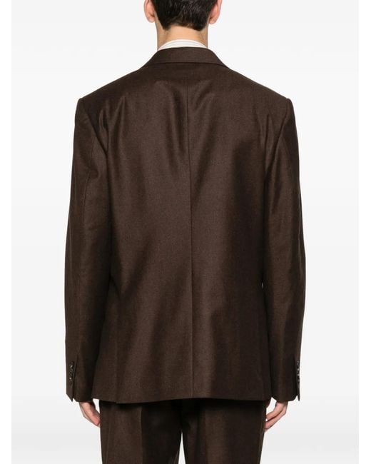 Ferragamo Brown Button Pocket Jacket for men