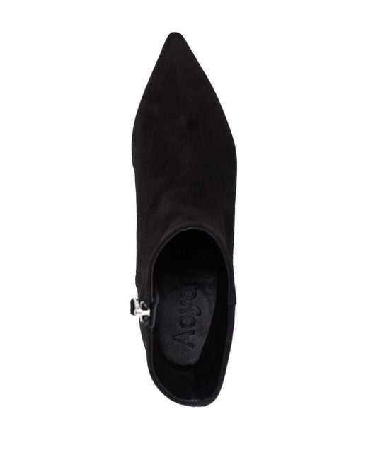 Aeyde Black Pointed-Toe Boots