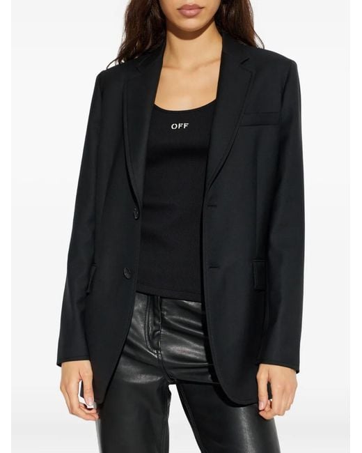 Moschino Black Single-Breasted Blazer