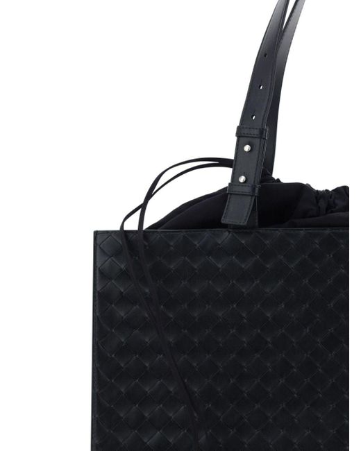 Bottega Veneta Black Cargo Leather Tote Bag for men