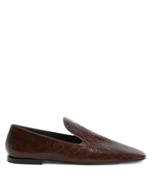 Jil Sander Brown Leather Loafers