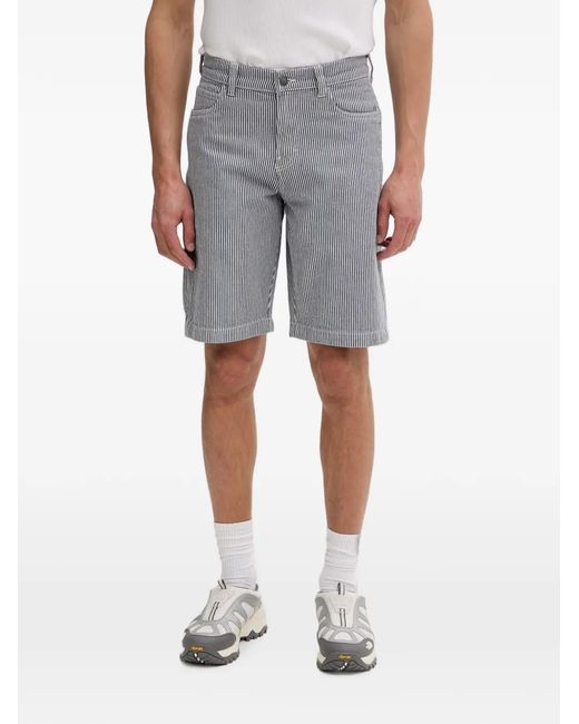 Dickies Gray Hickory-Stripe Carpenter Shorts for men