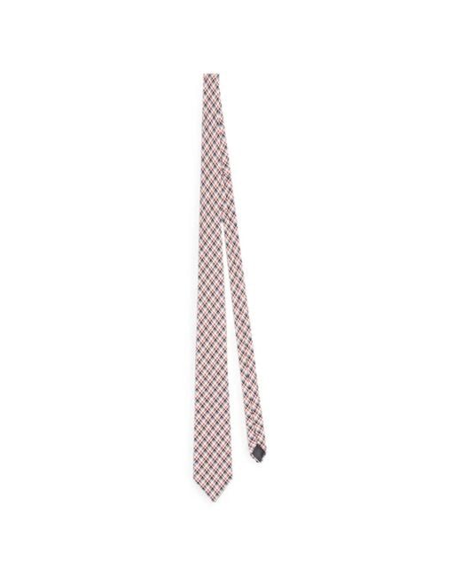 Dries Van Noten White Cotton Flannel Tie for men