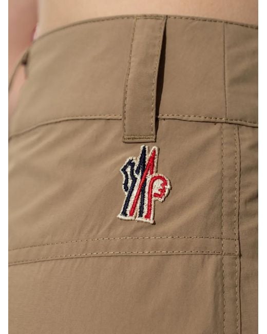 Moncler Natural Day-Namic Logo-Patch Cargo Pants