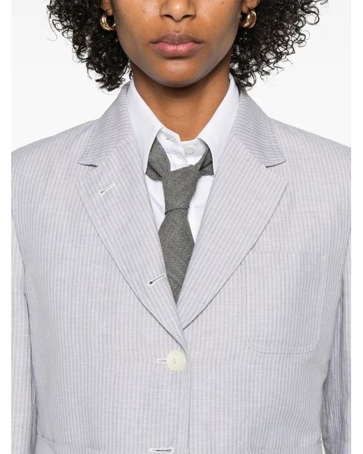 Thom Browne White Cropped Sportcoat