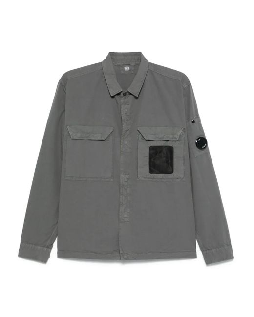 C P Company Hemdjacke Mit Lens-Detail in Gray für Herren