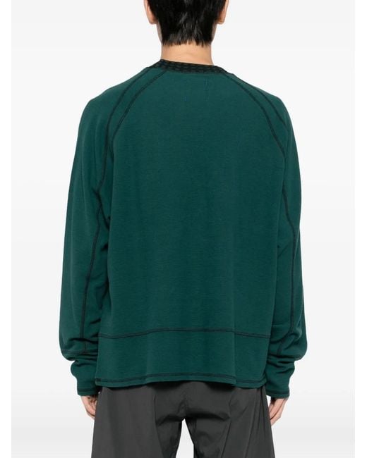 Asics Green Slogan-Embroidered T-Shirt