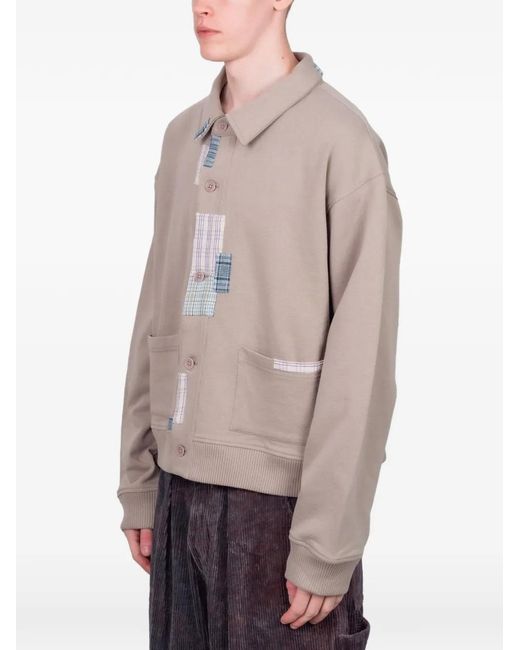 STORY mfg. Gray Walking Patchwork Jacket for men