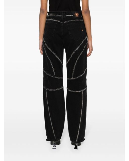 Versace Black Piece Number Straight-leg Jeans