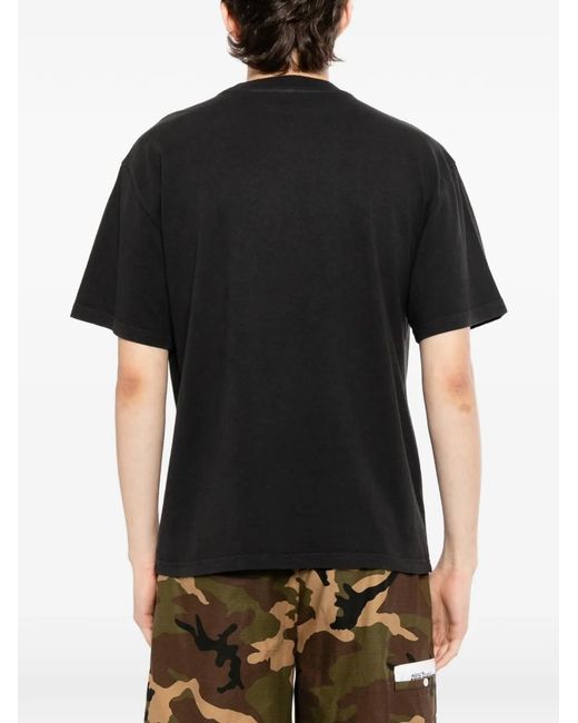 Melt Black Graphic-Print T-Shirt for men