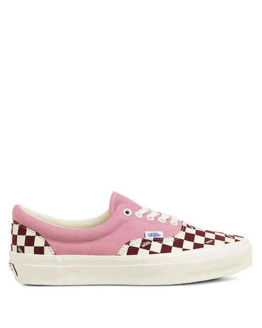 Vans Pink Lx Era Reissue 95 Checkerboard-Pattern Sneakers for men