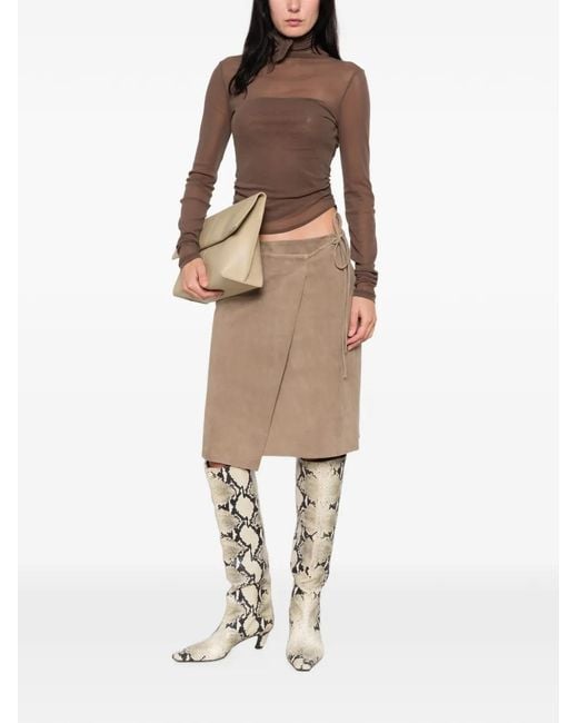 Lemaire Natural Ballerina Foulard Transparent-Effect Top