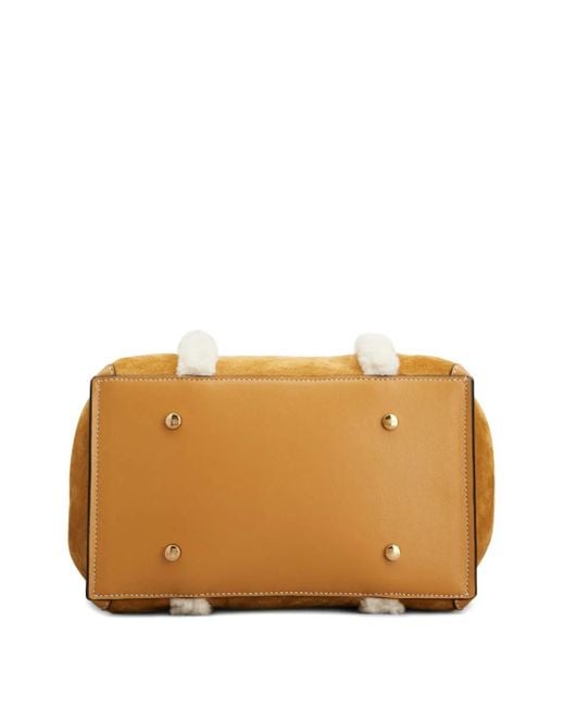 Tod's Suède Tas Met Lammy Afwerking in het Natural