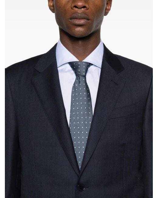 Zegna Blue Pinstripe Two-Piece Suit for men