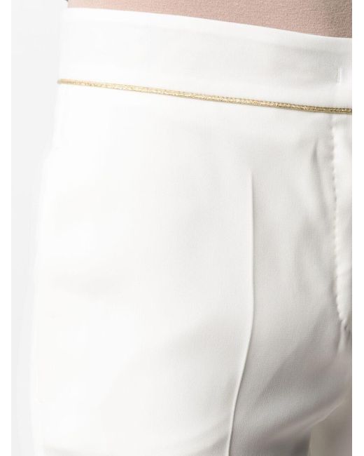 Max Mara White Cropped Straight-leg Trousers