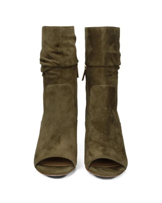 MICHAEL Michael Kors Green Shayna Peep-Toe Boots
