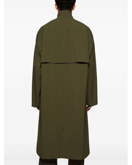 Fear Of God Green Single-Breasted Trench Coat for men