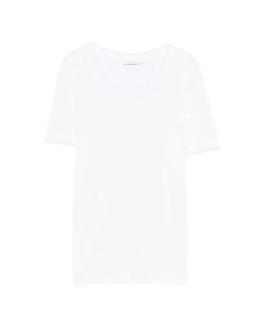 Patrizia Pepe White V-Neck T-Shirt