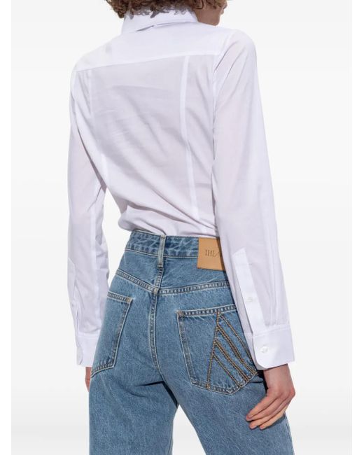 Coperni White Logo-Patch Shirt