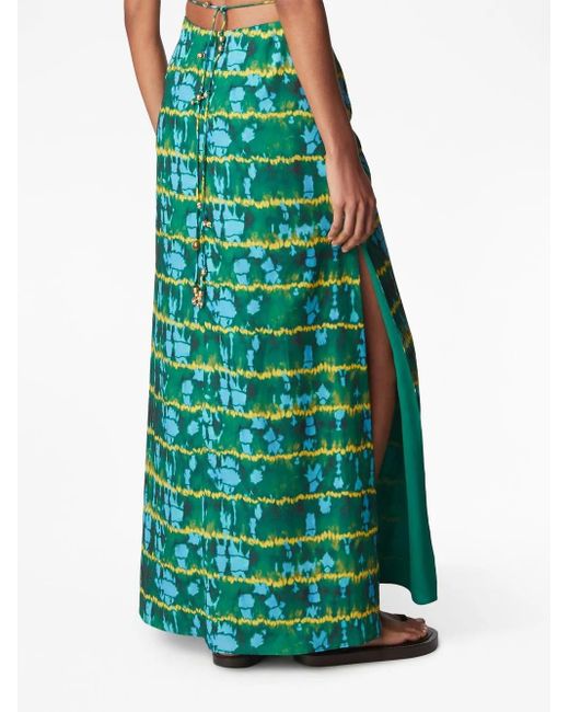 Altuzarra Green Graphic-Print Skirt