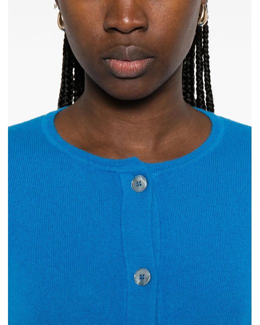 Purotatto Blue Cardigan À Boutonnière