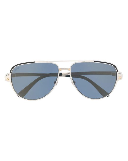 Cartier Metallic Aviator Sunglasses for men