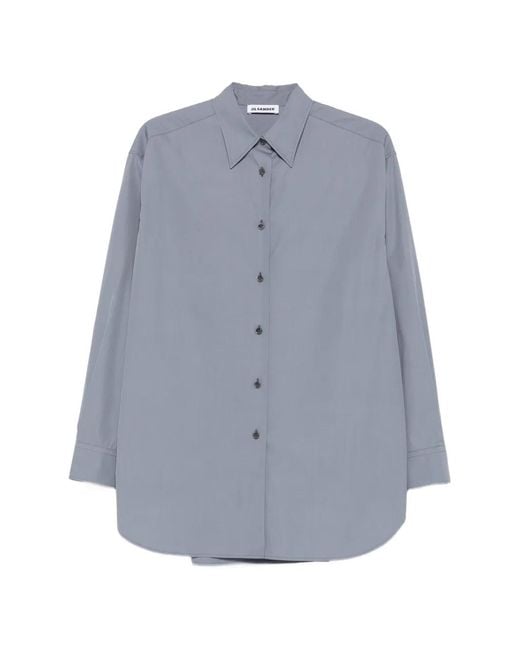Jil Sander Blue Chemise À Manches Longues