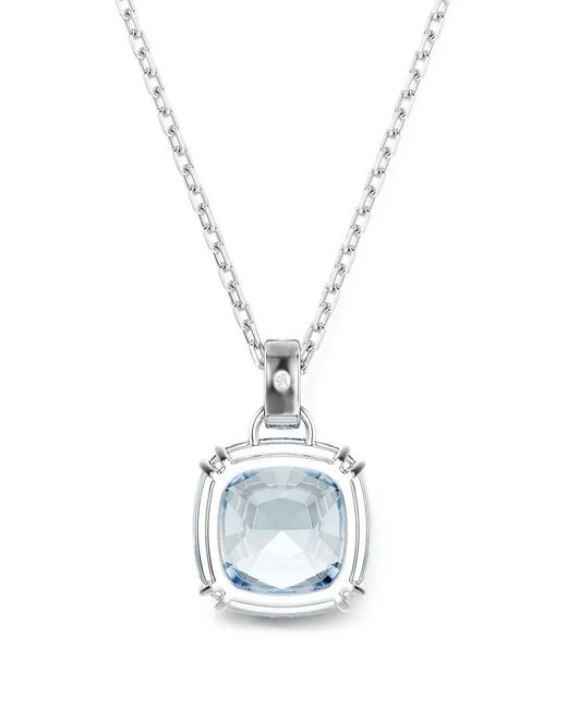 Swarovski White Crystal-Pendant Necklace