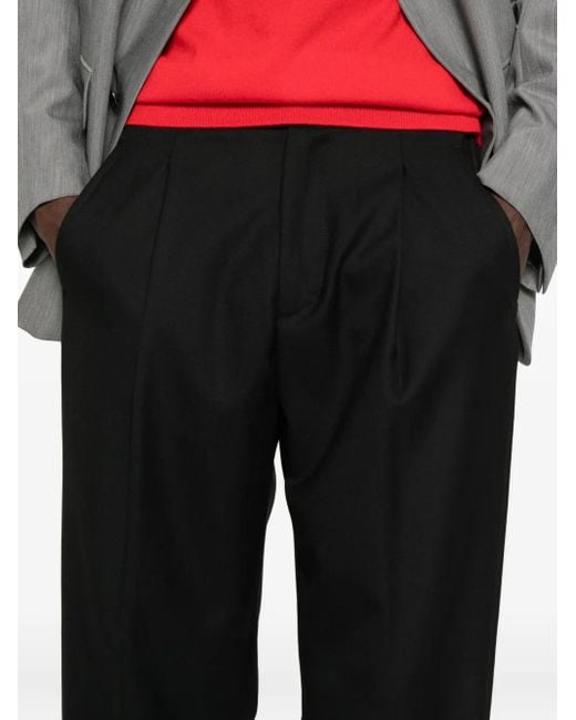 Herno Black Elastic-Waist Trousers for men