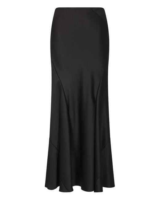 Giorgio Armani Black Silk Maxi Skirt