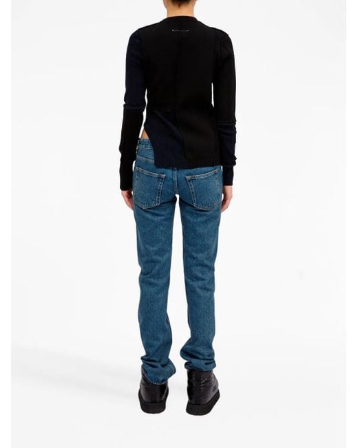 MM6 by Maison Margiela Trui Met Ronde Hals in het Black