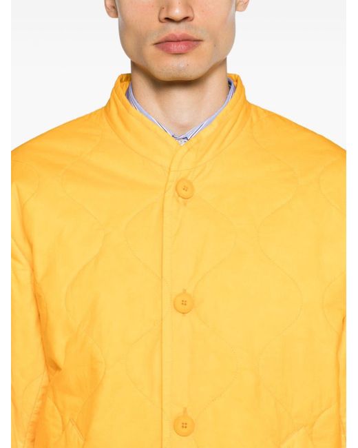 A Kind Of Guise Yellow Quilted Padded Jacket for men