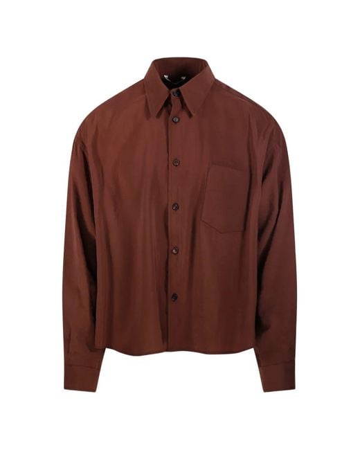 Hevò Brown Long-Sleeves Shirt for men