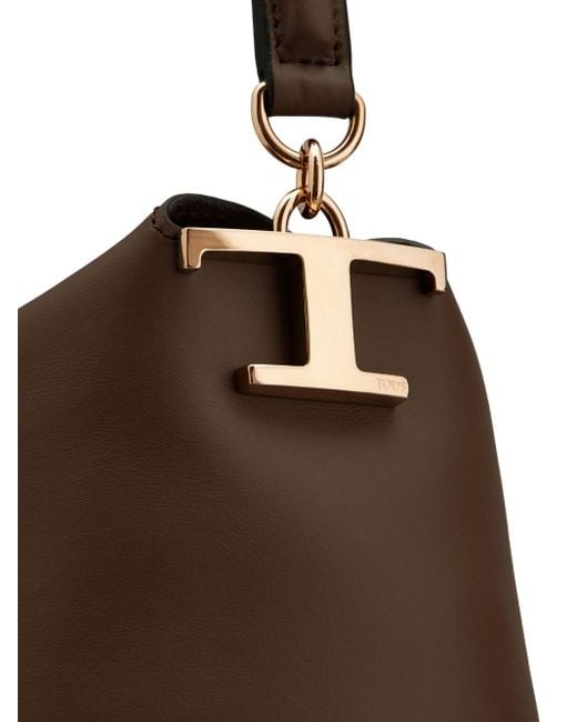 Tod's Brown T Case Leather Shoulder Bag