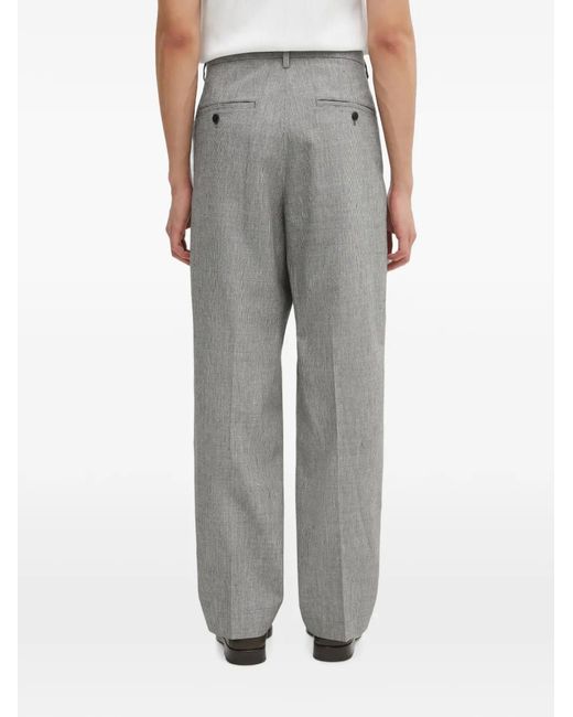 Visvim Gray Houndstooth-Pattern Pressed-Crease Trousers for men