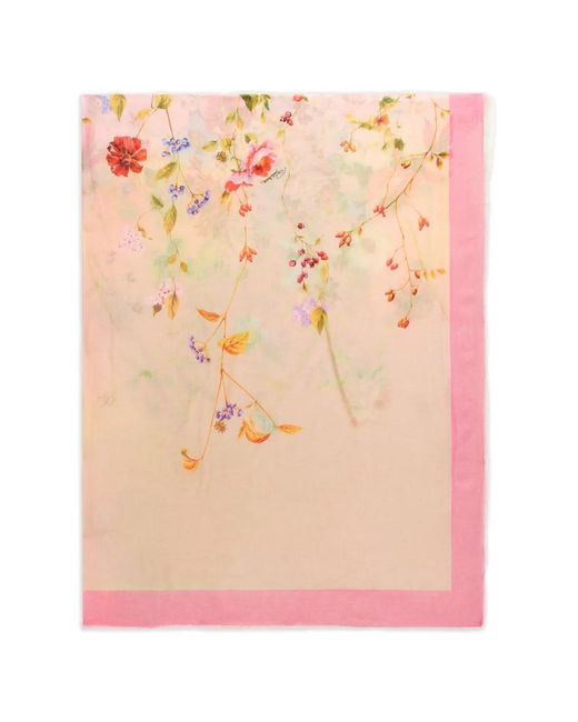 Sciarpa A Fiori di Roberto Cavalli in Pink