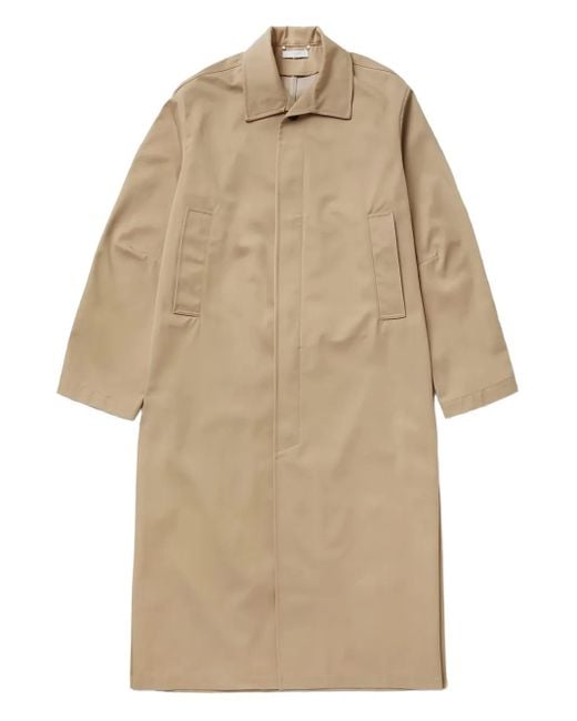 1989 STUDIO Natural Button-Up Single-Breasted Coat for men