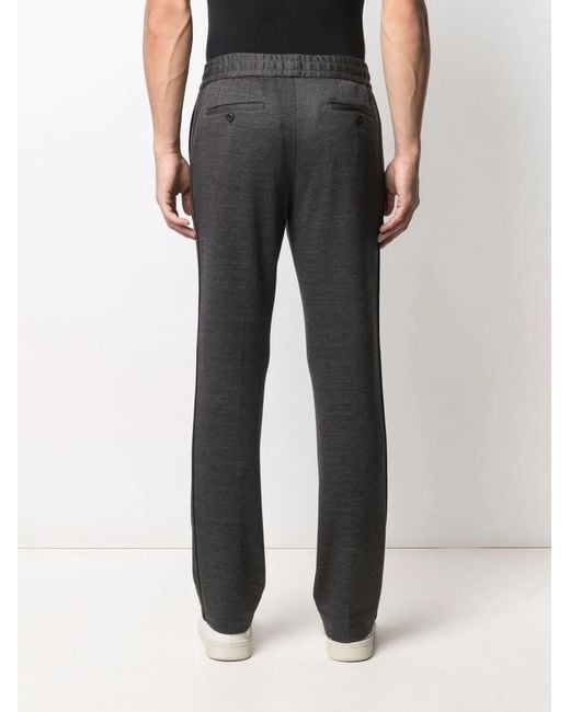Ferragamo Blue Elasticated-Waistband Straight-Leg Trousers for men