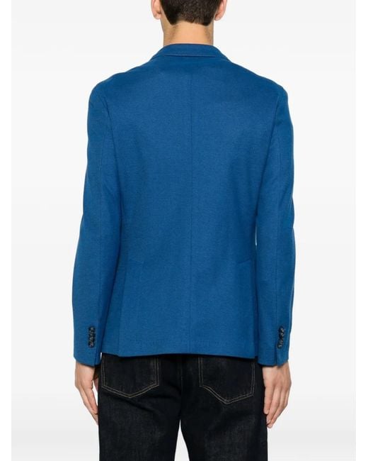 Manuel Ritz Blue Double-Breasted Blazer for men