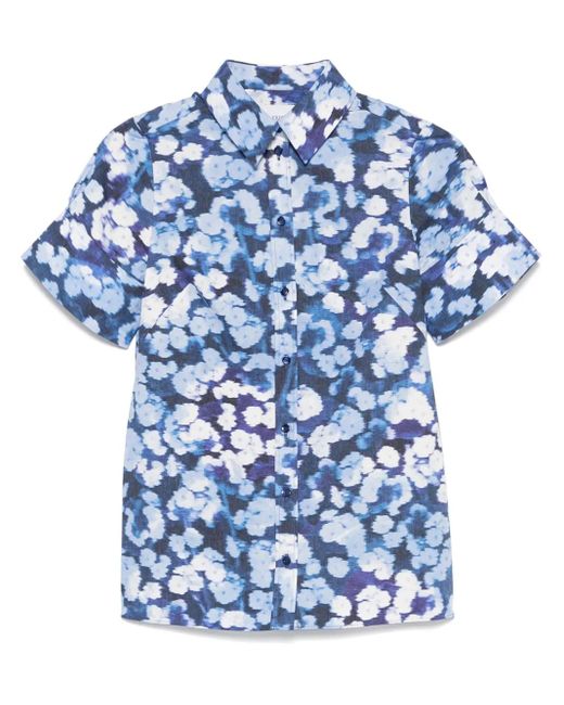 Erdem フローラル シャツ Blue